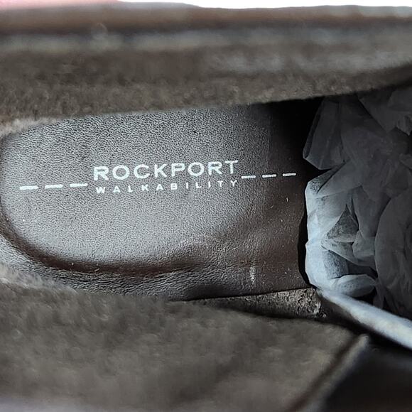 Rockport Seven to 7 suede heeled boots brown and leopard size 9 NEW - Picture 6 of 8